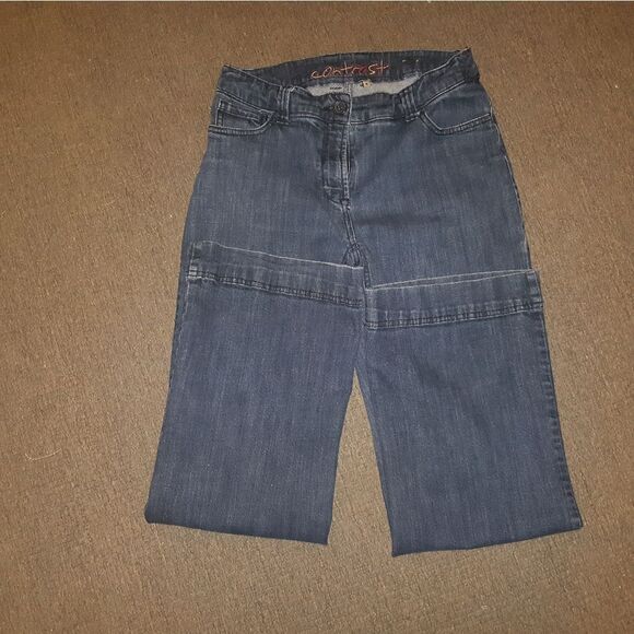 Womans size 9 Contrast Jean's Straight Leg GUC - Picture 3 of 6